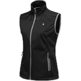 Little Donkey Andy Women's Lightweight Softshell Vest, Windproof Sleeveless Jacket for Running Hiking Travel