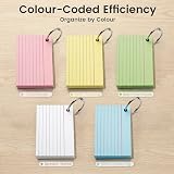 Koogel Mini Flash Cards with Rings 500 Pcs A8 7.4x5.2cm Colour Coded view 2