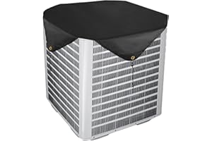 Pusonor Air Conditioner Covers for Outside Units, Central AC Cover for Outdoor Unit Heavy Duty Water-Resistant Top Cover 36 x 36 Inch, Black