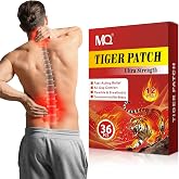 MQ Tiger Patches, 36Pcs Chinese Herbal Heating Patches Maximum Strength for Back, Knee &amp; Shoulder, Large Ultra Strength Heat Plaster, 24H Soothing Warmth for Neck, Joints &amp; Muscles