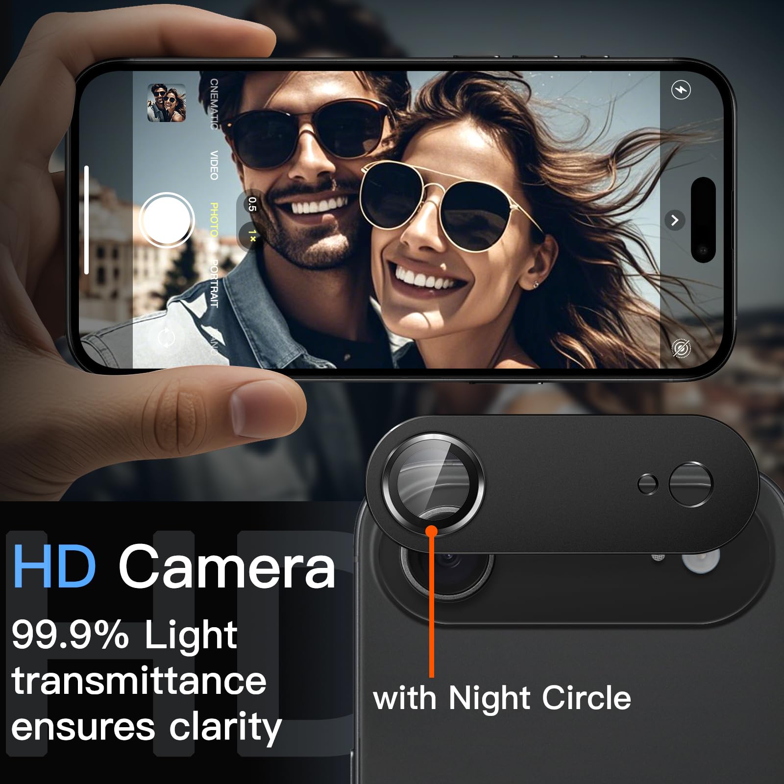 JETech Camera Lens Protector for iPhone 17 Air 6.5-Inch, Full Coverage Cover