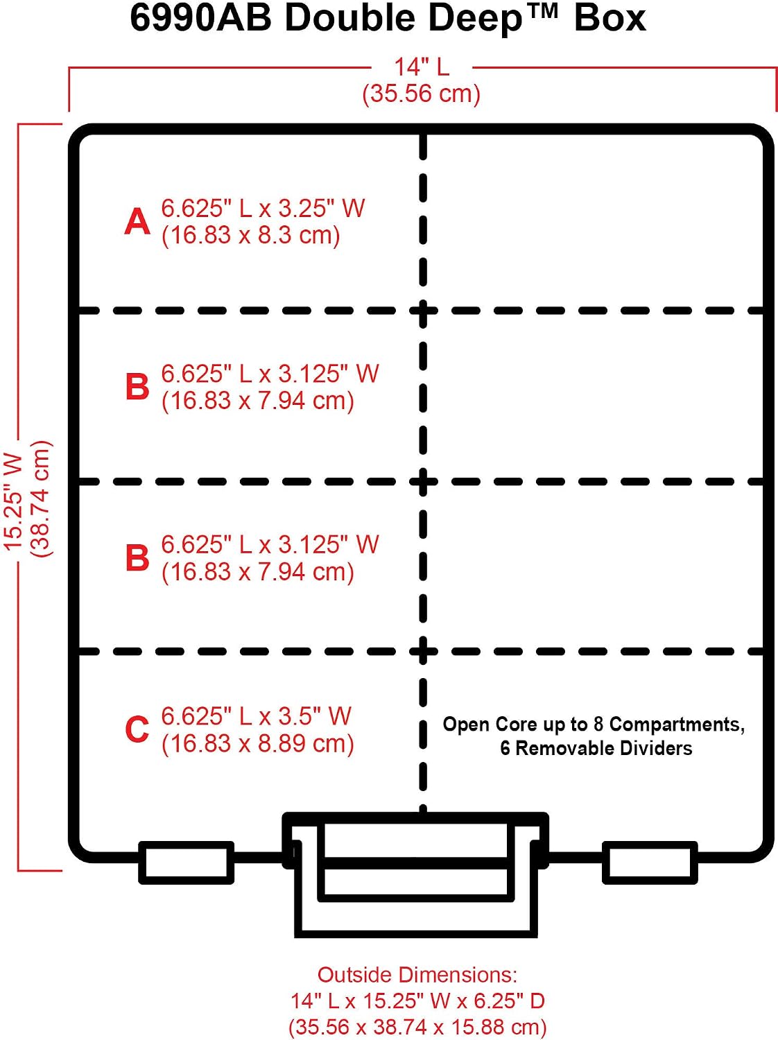 ArtBin 6990Ab Super Satchel Double Deep Box with Removable Dividers, Translucent Clear - Image 4