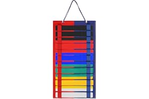 OGANAZI Felt 12 Belts Martial Arts Belts Rack, Red&Blue Collision Karate Belt Display Holder, Hanging Portable Taekwondo Belt Display Rack for Martial Arts, BJJ Learners