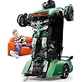 Veeniix V992 Transform Remote Control Car,Transform Robot RC Cars,1:14 Scale,2-in-1 Robot Toy Car with Sound & Light Effects,Gesture Sensing,Automatic Deformation,Gift Toys for Boys and Girls (Green)