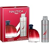 Nautica Color Red 1.6 fl oz EDT + 5.9 oz Deodorizing Body Spray, Aromatic Fougere, Notes of Black Pepper, Lavender and Rosemary, Men's Fragrance, Long Lasting, Everyday Fragrance