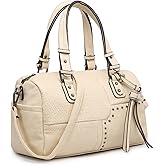 Dasein Women Soft Vegan Leather Barrel Bags Large Hobo Top Handle Work Totes Satchel Handbags Shoulder Purse