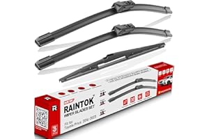 RAINTOK Windshield Wiper Blades Replacement for Toyota Prius 2016-2022 Original Factory Quality Front Rear Wipers Blade Set for My Car - 28" 16" 16" (Pack of 3)