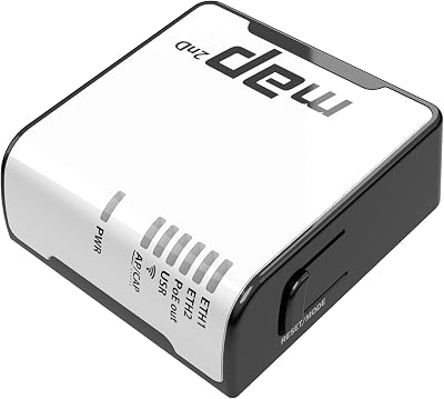 MikroTik mAP Black White Dual-Chain 2.4GHz Access Point PoE Injector