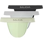 SALIGIA Men’s Bikini Briefs Underwear Sexy, Tag-Free & 100s Silky-Sheen Lyocell High-Cut Brief with No-Fly Pouch 3-Pack