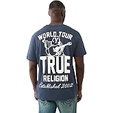 True Religion Men's Patch Buddha Tee – Short Sleeve Crewneck Graphic T-Shirt