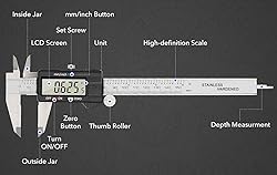 Digital Caliper Precise Measuring Tool, Vizbrite 6