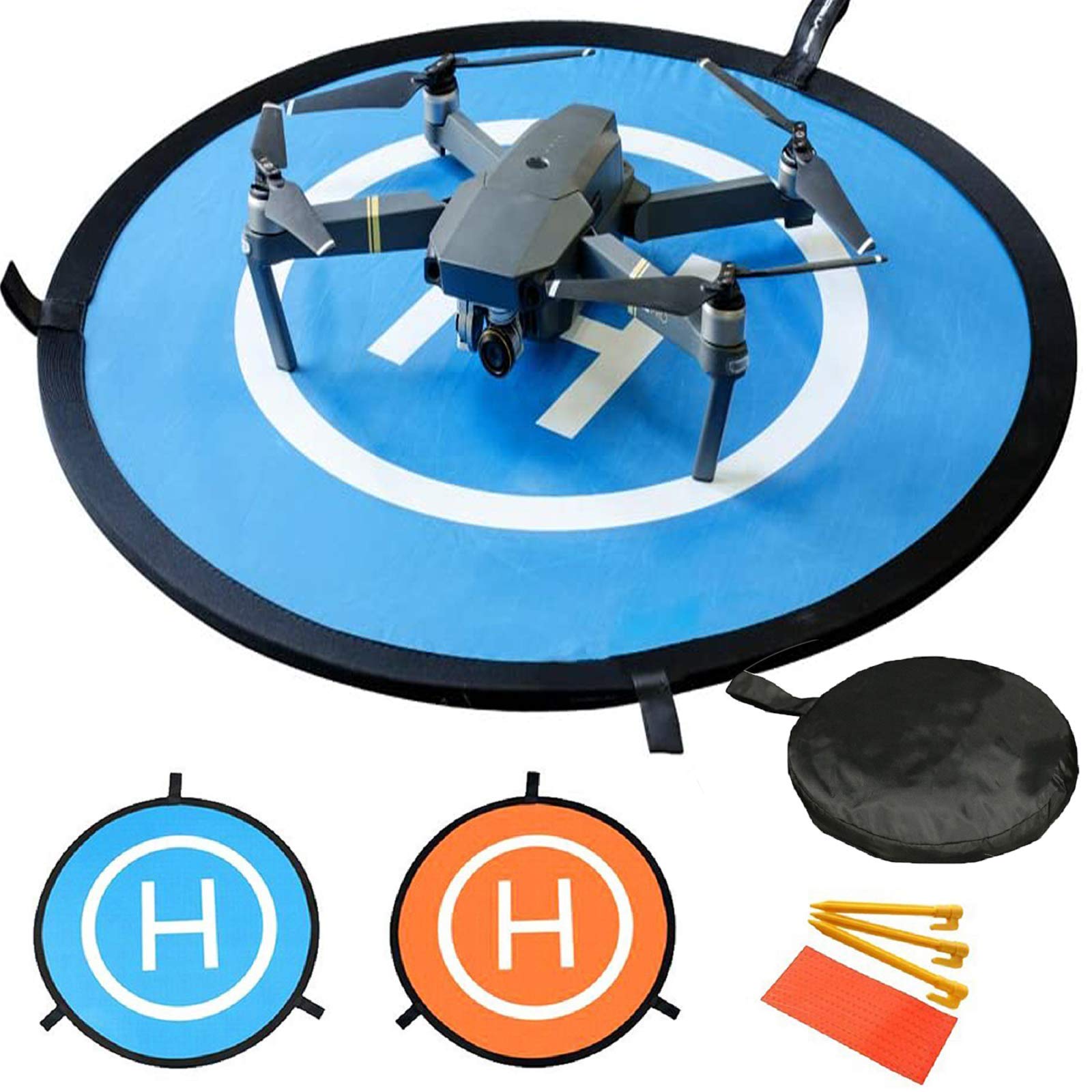 Drone Landing Pad, 30"/75cm Waterproof Portable Foldable Helipad Helicopter Landig Mat for DJI Mavic Pro Phantom 2/3/4/ Pro, RC Drones Helicopter, Mavic Pro, Karma drone,