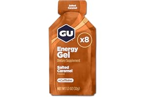 GU Energy Original Sports Nutrition Energy Gel, 8-Count, Salted Caramel