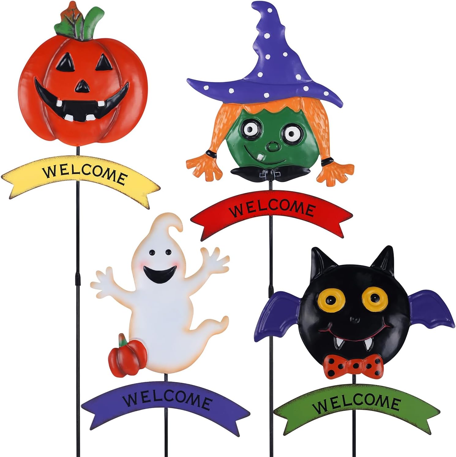 Decorative Garden Stakes - Juegoal 4 Piece Outdoor Halloween Decorations, 25