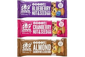 180 Snacks Nut and Seed Crunch Bar Variety Pack - Blueberry, Cranberry, Almond Cashew Gluten Free Healthy Snack Bars