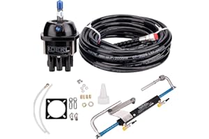 Marine Outboard Hydraulic Steering Kit,90HP Boat Hydraulic Steering System with Steering Hose Helm Pump Cylinder(90HP)