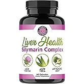 Angry Supplements Liver Health – Silymarin Complex with Milk Thistle, Artichoke, Aloe Vera, Alfalfa & B-Vitamins – Detox & Liver Support Formula for Men and Women – 60 Capsules (1-Bottle)