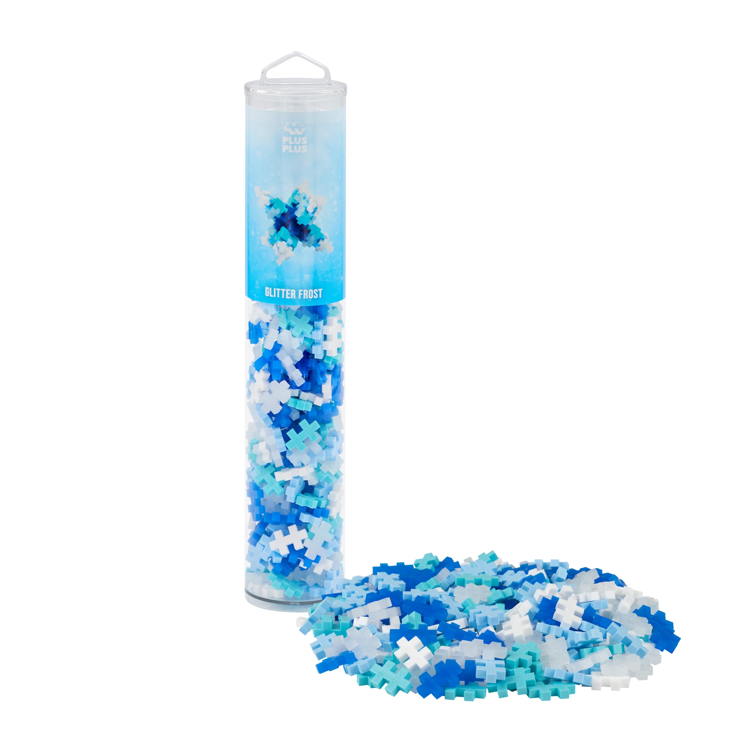 PLUS PLUS Building Blocks Toy - 240 pc Kids Construction Toys, Creative Learning Resources and STEM Play for Home and Travel - Girls and Boys Toys Age 5 Plus - Glitter Frost 240 Pieces — image 1