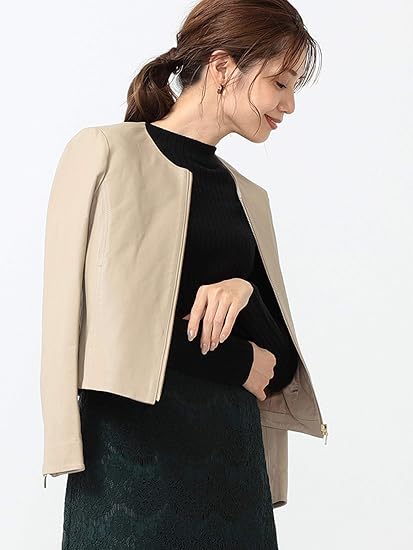 Amazon ビーミング ライフストア By ビームス ブルゾン B Ming By Beams シングル ライダース ジャケット レディース ベージュ S コート ジャケット 通販