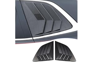 MUXEE 2Pcs Rear Side Window Louvers Air Vent Scoop Shades Cover Blinds Trim for Honda CRV CR-V 2023 2024 2025 2026 - ABS Carbon Fiber Sport Interior Accessories