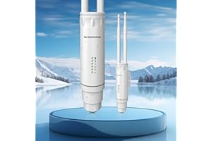 Outdoor WiFi Extender High Power Outdoor Access Point with PoE, Dual Band 5G 2.4G 1200Mbps Long Range Outdoor WiFi Booster Wi