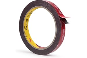 BULINA 3M Double Sided Mounting Tape VHB 0.5''x15.4Ft 0.043in Thick Black 5952 Heavy Duty Adhesive Waterproof Foam Tape for Car Home Office Deco