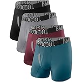 BAMBOO COOL BreezeBoo Men's Ultra Breathable Underwear Mesh Boxer Briefs with Lightwight Wasitband,No Ride Up,Multipack