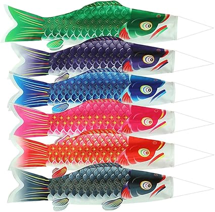 Amazon Co Jp 吹流し Fgghs 鯉カイトウィンソックストリーマー魚の旗カイト多色魚ウィンソック鯉のんびりウィンドソックスフラグギフト 50cm 図のように ホーム キッチン