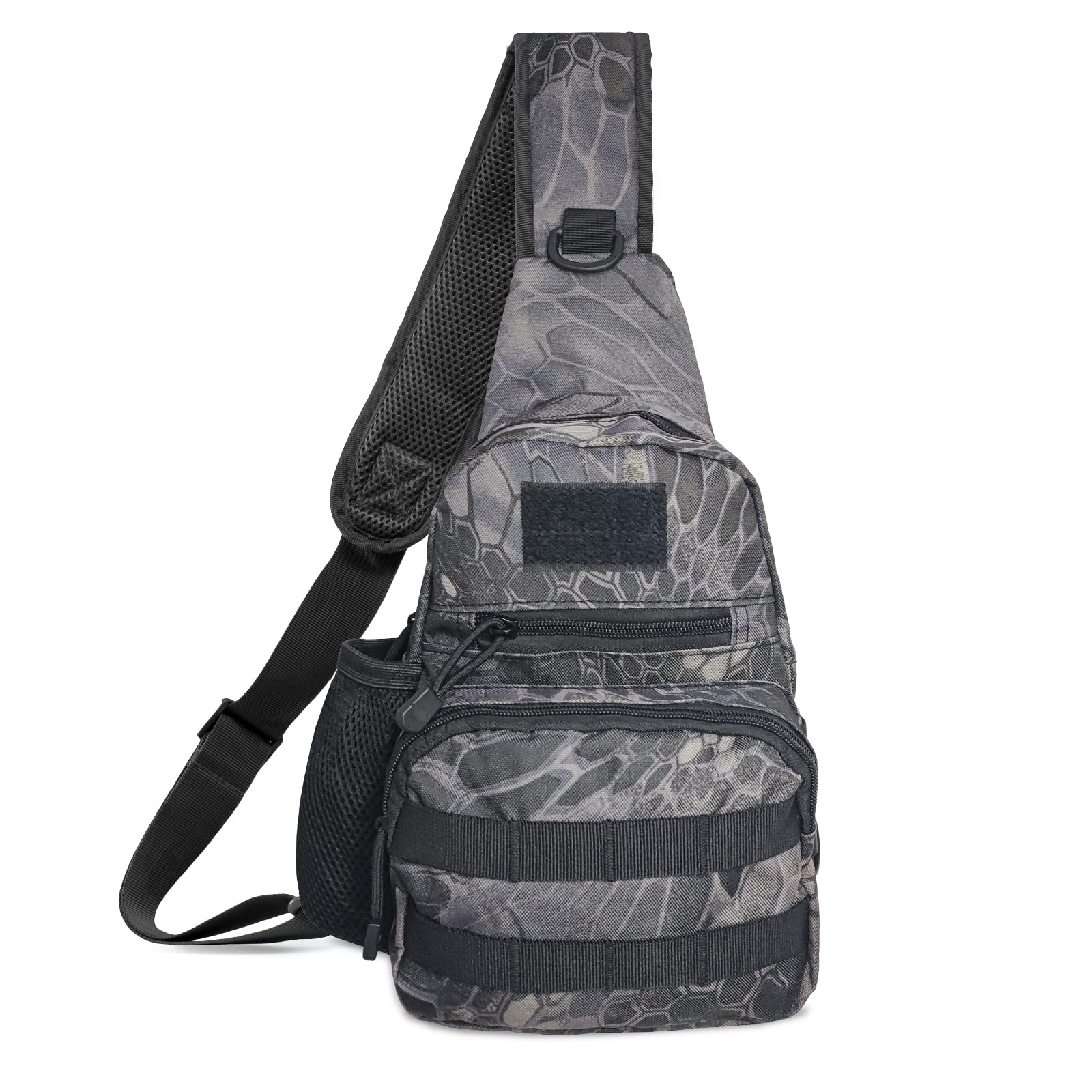 Long Keeper Tactical Crossbody Sling Bag - Waterproof Military Backpack One Strap Molle Chest Bag for Hiking Cycling Running Outdoor Men’s Shoulder Bag