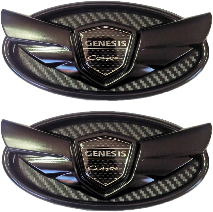 TTM Front Rear Trunk Wing Emblem 2pc 1Set For 2008-2014 Genesis Coupe