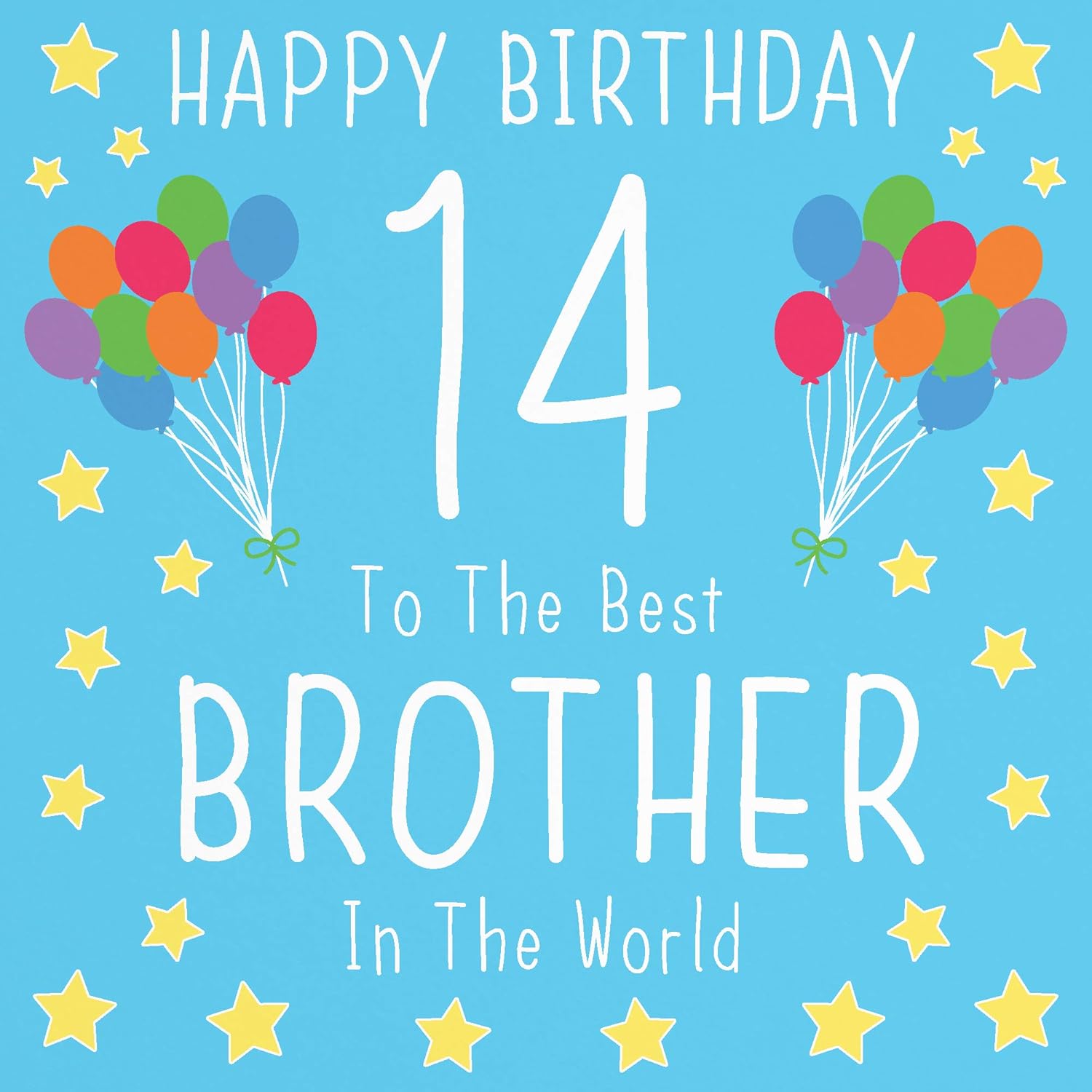 Hunts England - Brother 14th Birthday Card - Happy Birthday - 14 - To The Best Brother In The World - Iconic Collection - Fun Card - Image 3