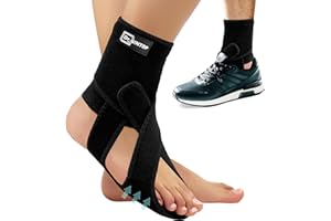 DR. GINTOP AFO Foot Drop Brace for Walking, Plantar Fasciitis Night Splint, Ankle Foot Orthosis, Drop Foot Brace w/Arch Support Relief Pain for TBI, ALS, MS Stroke, Fracture, Spinal Cord Injury Right
