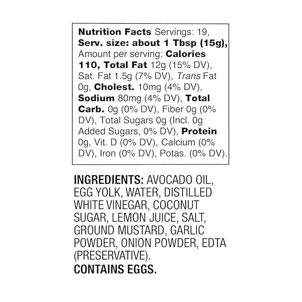 BETTERBODY FOODS 11.25 OUNCE AVOCADO OIL MAYONNAISE SQUEEZE BOTTLE, GLUTEN FREE NON-GMO AVOCADO MAYO SPREAD MADE WITH CAGE-FREE EGGS, KETO & PALEO