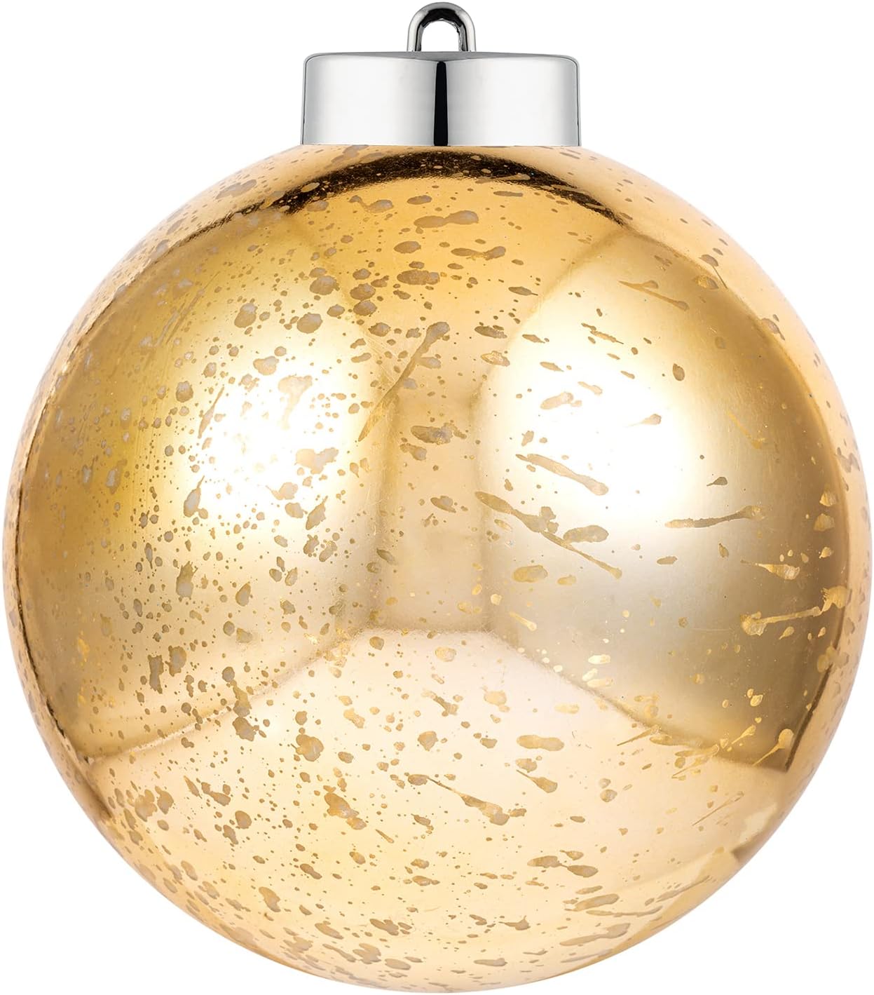 Ornaments - XmasExp Christmas Ball Ornaments Gold Giant Shatterproof Plastic Decorative Hanging Mercury Ball Christmas Tree Ornaments for Holiday Party Decorations (Golden, 8.0