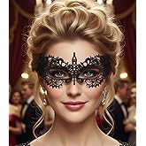Maeaccx Black Lace Masquerade Mask, Venetian Antifaz, Classic Costume Accessories for Women