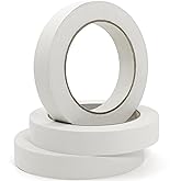 164 Yards Freezer Tape, Writable Surface, Low Temperature Resistance, Easy Tear and Residue-Free Removal, Ideal for Food Containers and Refrigerators, Includes 3 Rolls, Each 0.79 Inch by 54.68 Yards