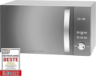 ProfiCook PC-MWG 1176 H, 3 in 1 Mikrowelle mit Heißluft und Grill, 23 Liter Garraum, 2300 Heißluft-1300 Grillleistung-800 Watt Mikrowellenleistung, 9 Automatikprogramme, 49 x 27,6 x 39,5 cm
