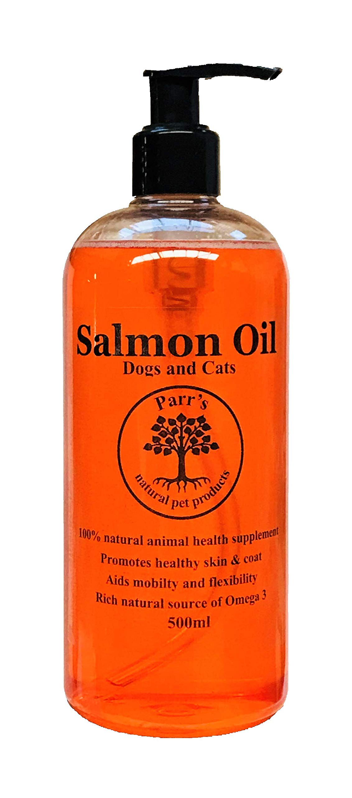 Salmon Oil - 100% Crystal Clear & Pure for Dogs and Cats-500ml