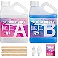 MITINU 38 oz Liquid Silicone Mold Making Kit, 15A Mold Making Liquid Silicone Rubber, Volume Ratio 1:1, Color Sapphire Blue, Suitable for Making Silicone Molds for Resin, Soap, Concrete, Wax