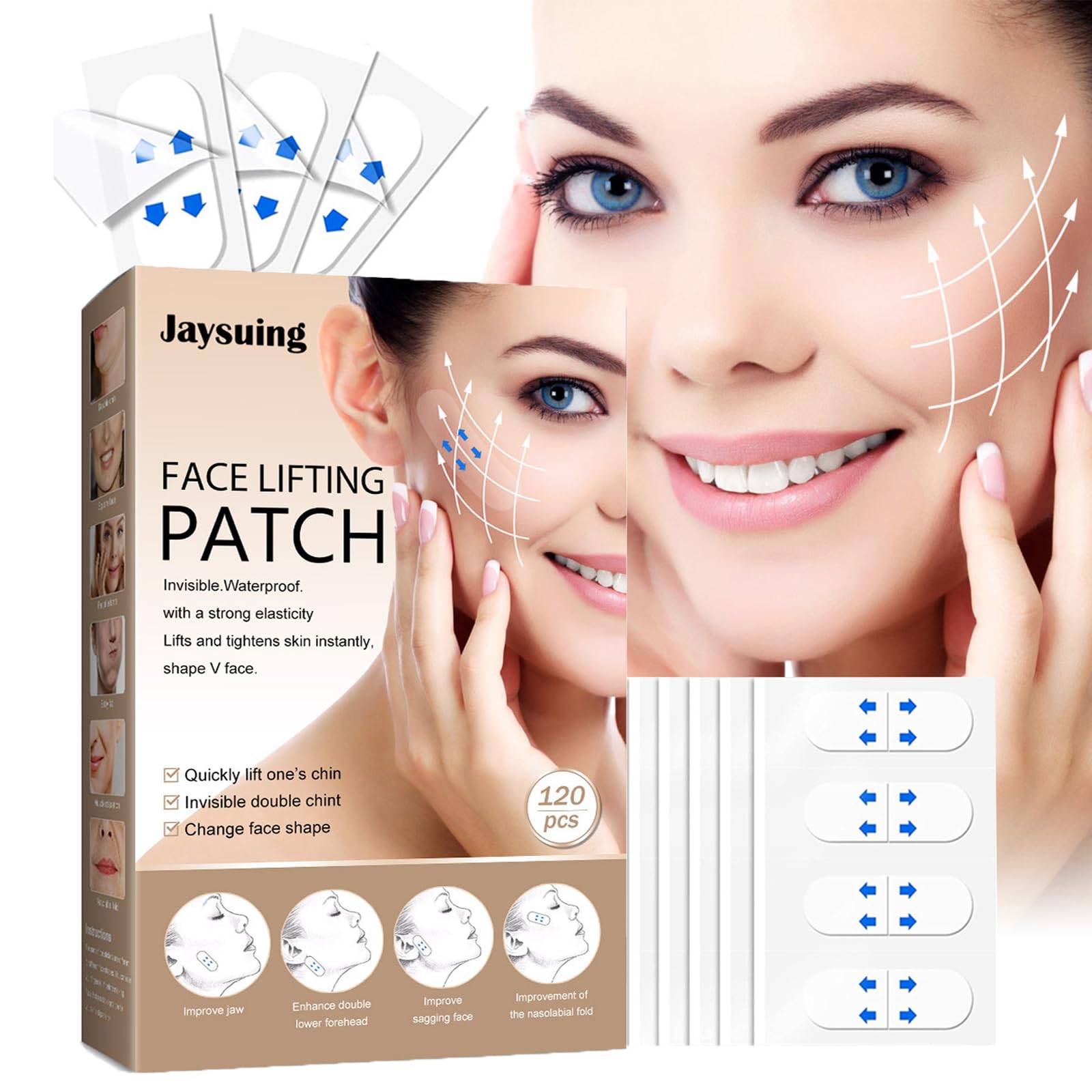 Lift Face Stickers, 120 Pieces Of Face Lifting Tape, Face Lifting Stickers, Invisible Thin Face Stickers, Makeup Face Lifting Tools For Face To Tighten The Skin