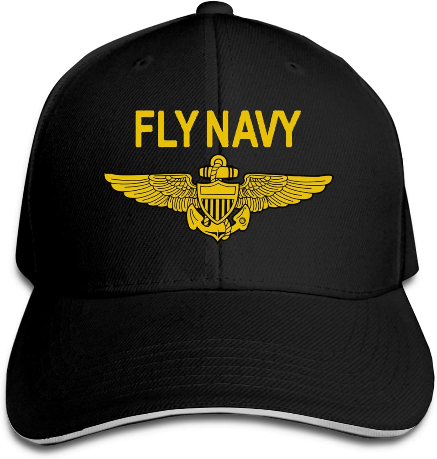 Fly Navy Pilot Wings Logo Baseball Cap Sandwich Cap Sun Hat Casual