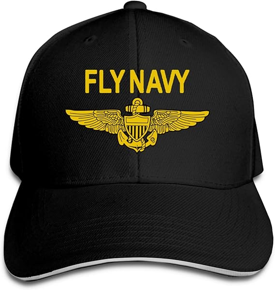 Fly Navy Pilot Wings Logo Baseball Cap Sandwich Cap Sun Hat Casual Sports Cap Amazon.ca