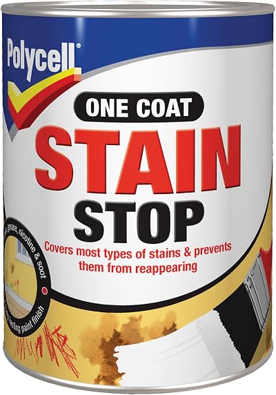 Polycell One Coat Stain Stop 1L Paint Primer Sealer Water Grease Nicotine