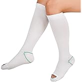 invera Anti Embolism Compression Stockings, Knee High Unisex Ted Hose Socks 15-20 mmHg Moderate Level