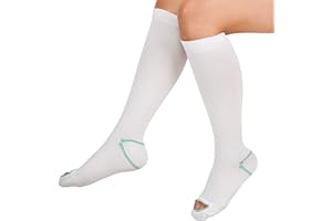 invera Anti Embolism Compression Stockings, Knee High Unisex Ted Hose Socks 15-20 mmHg Moderate Level