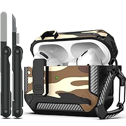 RFUNGUANGO for AirPods Pro Case Cover with Cleaner