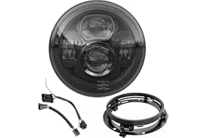 Z-OFFROAD New Motorcycle 7 Inch LED Headlight DOT Kit Compatible with Harley Davidson Touring Street Glide Road King Special Electra Glide Ultra Classic Fat Boy Heritage Softail Switchback Black