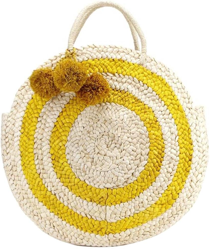 big round straw bag