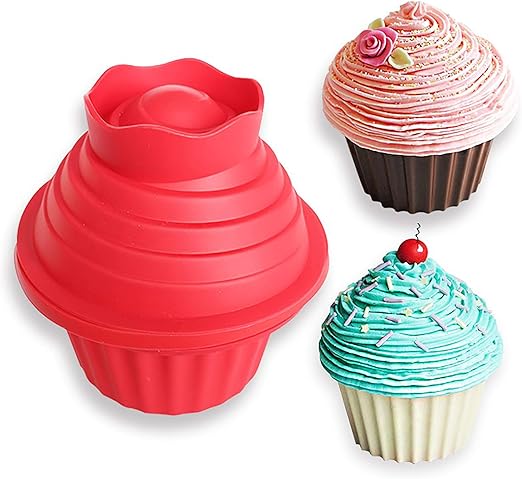Amazon Com Giant Cupcake Silicone Mold And Cake Decorating Kit