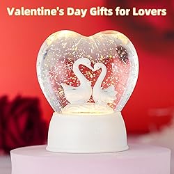 Light up Snow Globe with Music Valentine Hearts